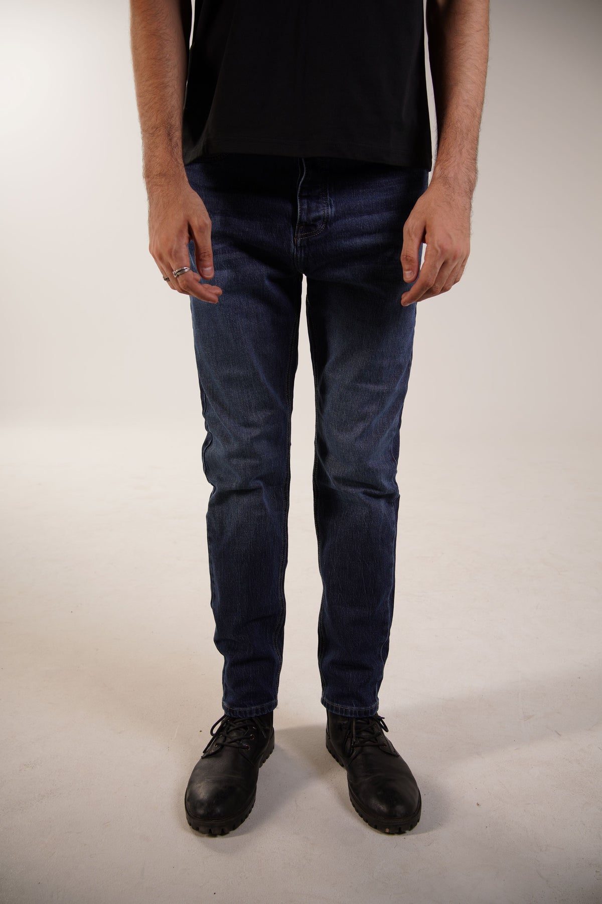 washed navy-blue
