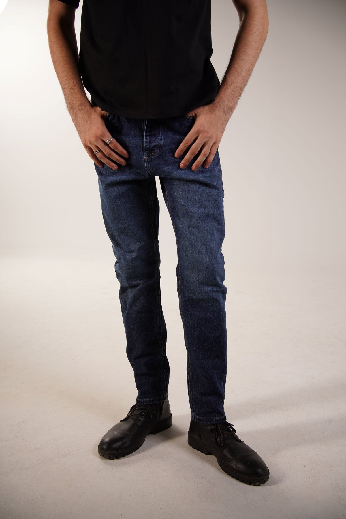 washed navy-blue