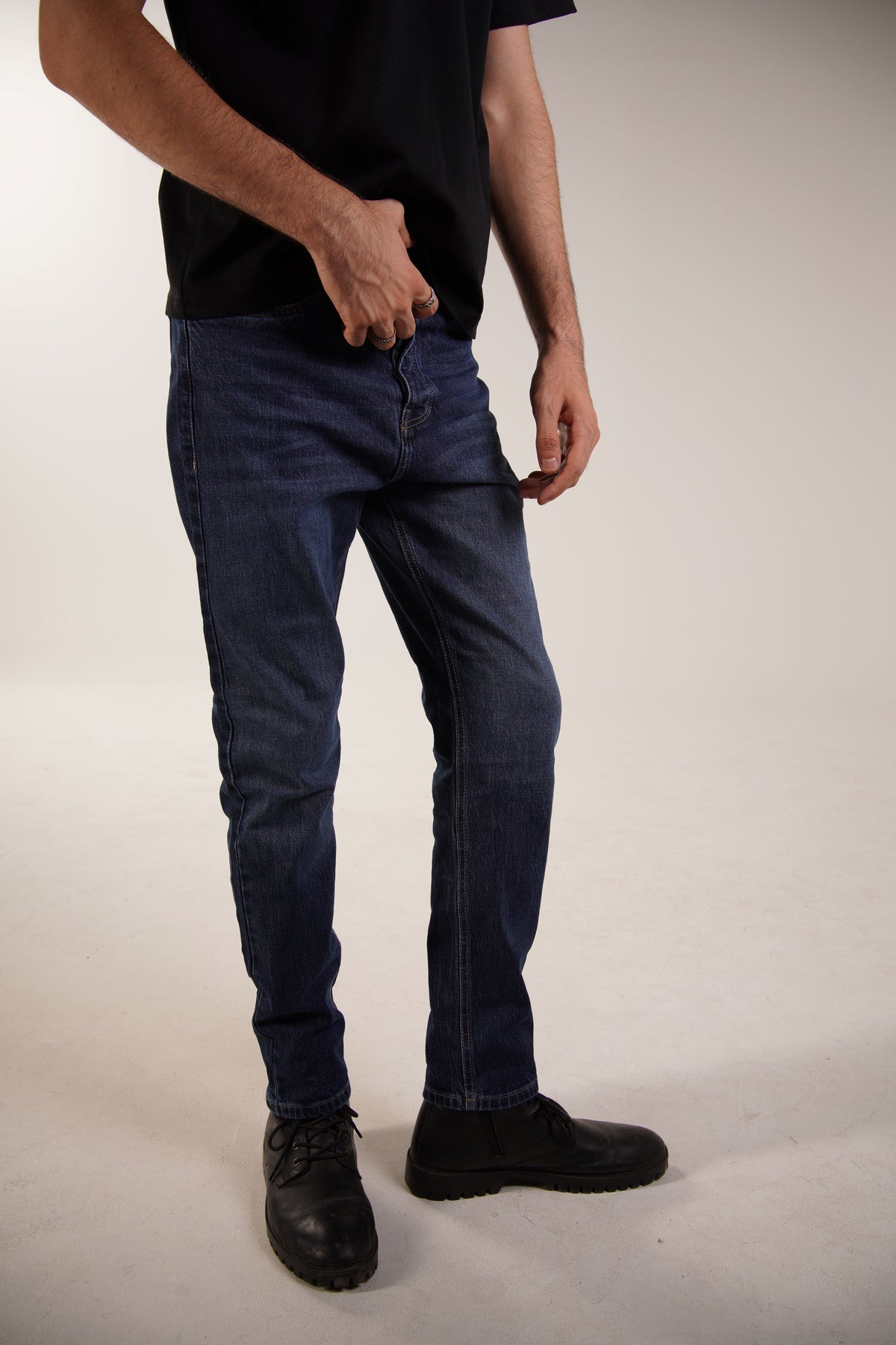 washed navy-blue