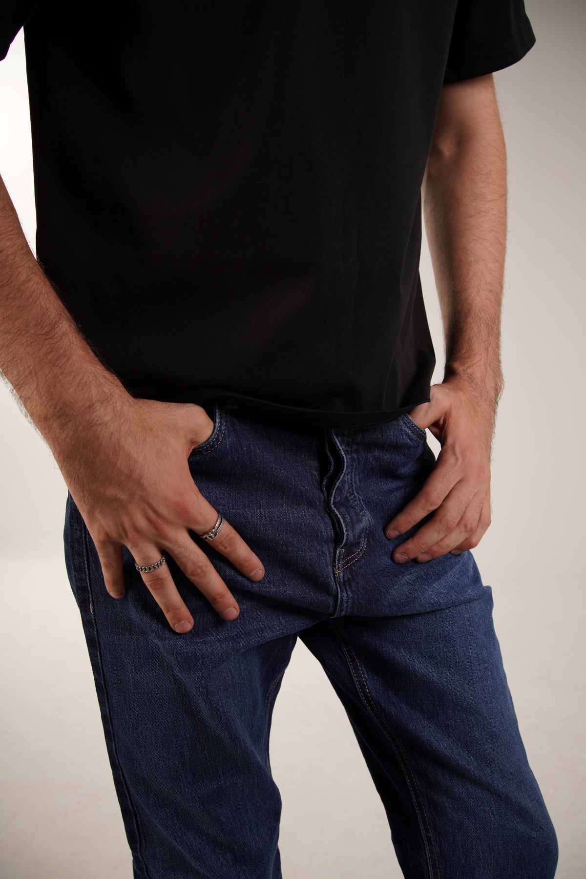 washed navy-blue